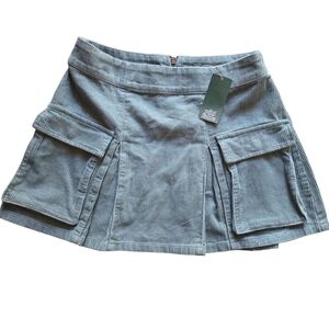 Wild Fable Corduroy Cargo Mini Skirt‎ NWT Size Small – Blue Gray